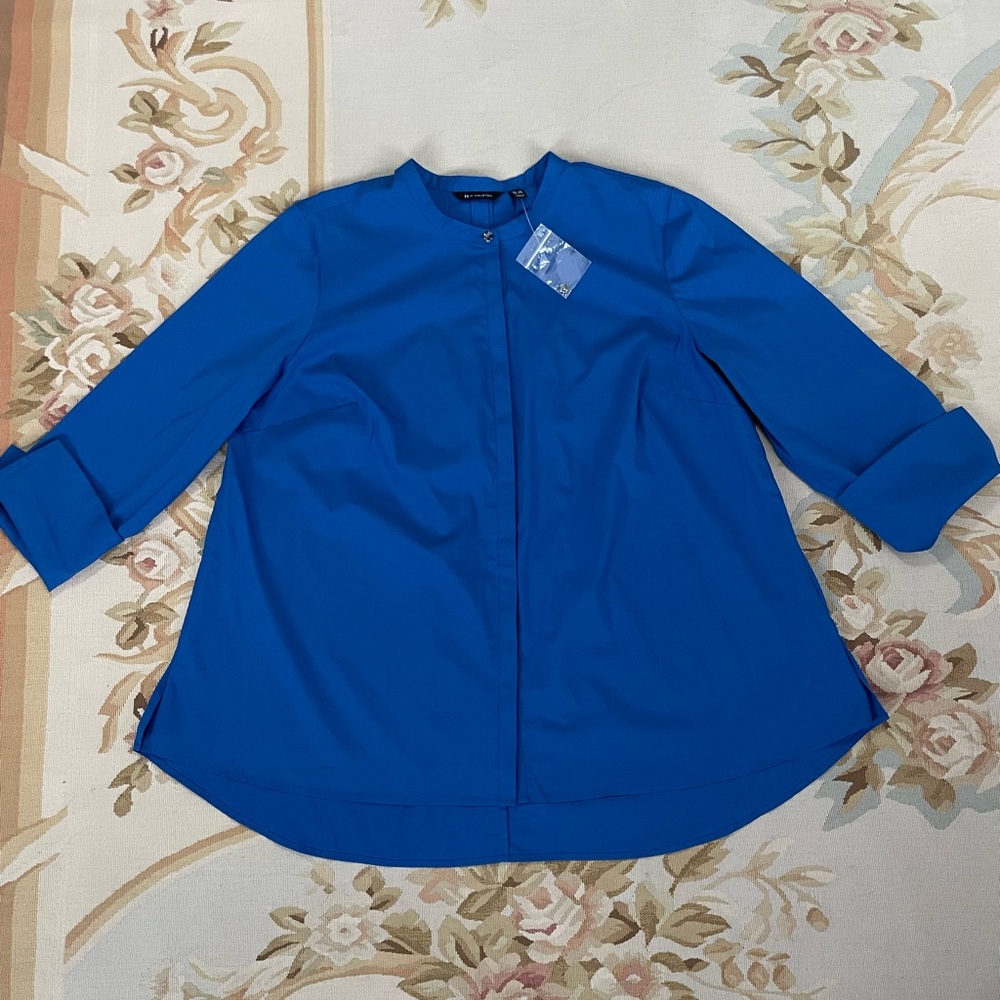 H by Halston Cobalt Blue French cuff Shirt